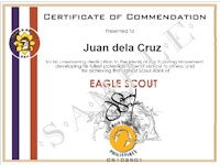 Sample Eagle Commendation